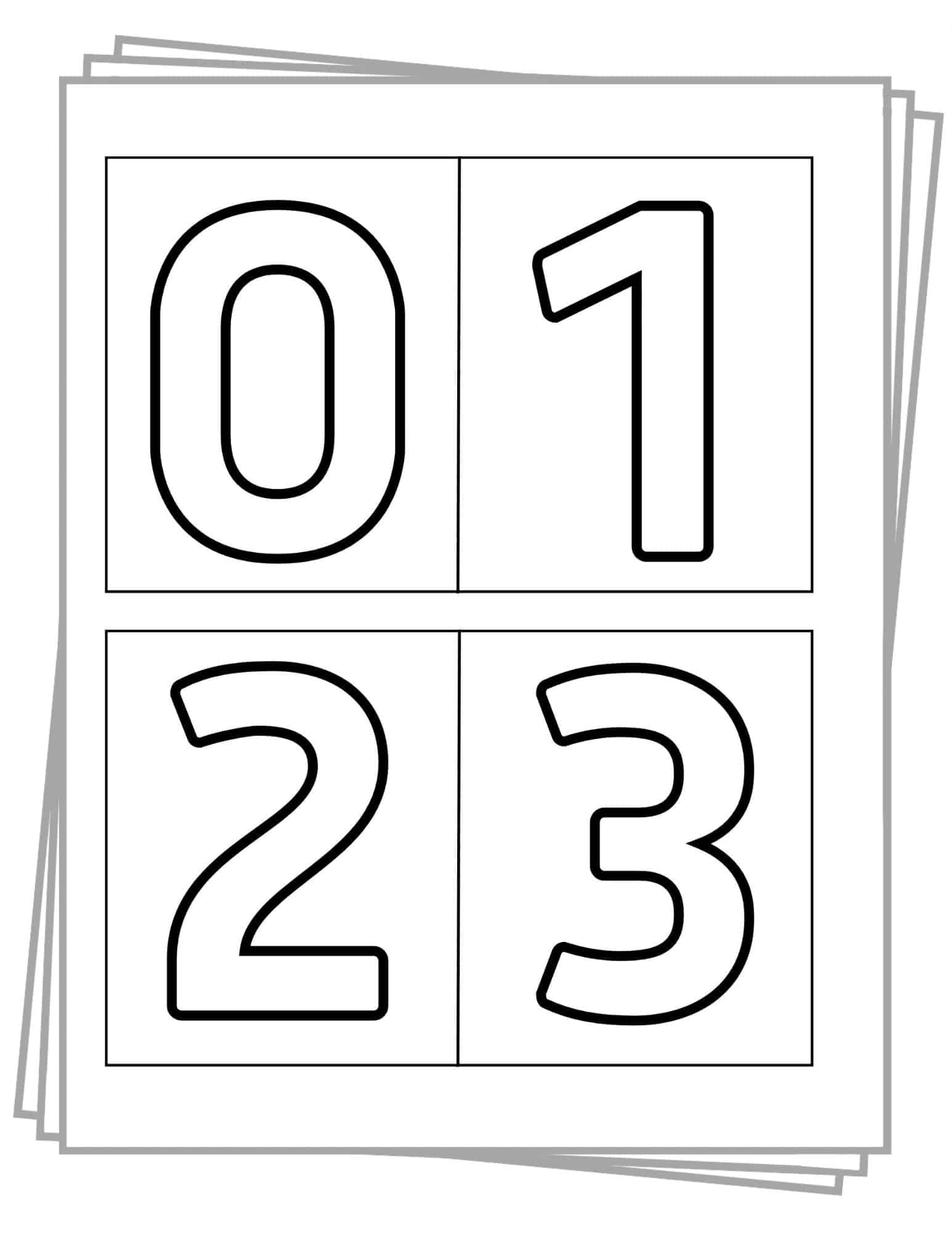 0 10 Printable Numbers Free Templates In All Sizes Worksheets 