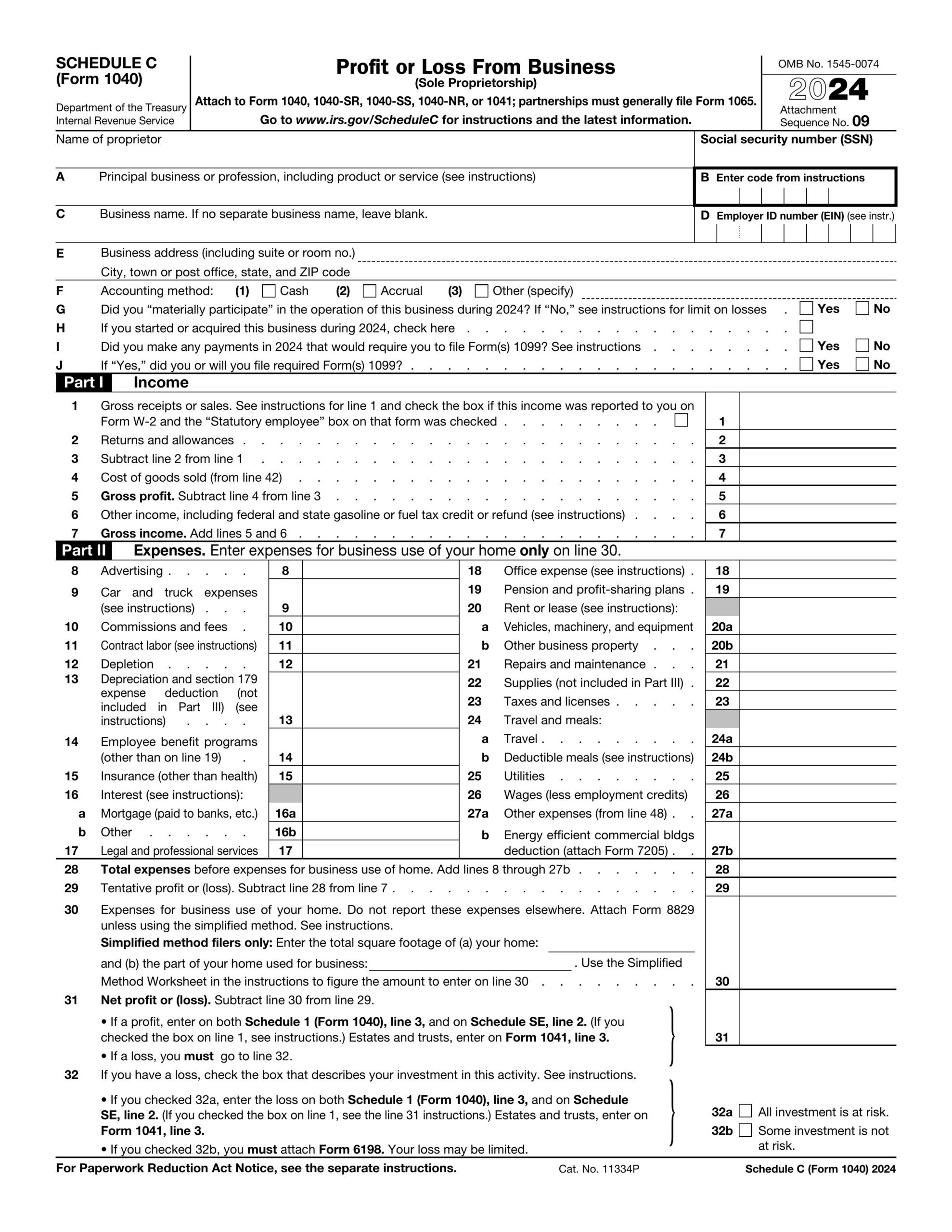 Irs Form 1040 2025