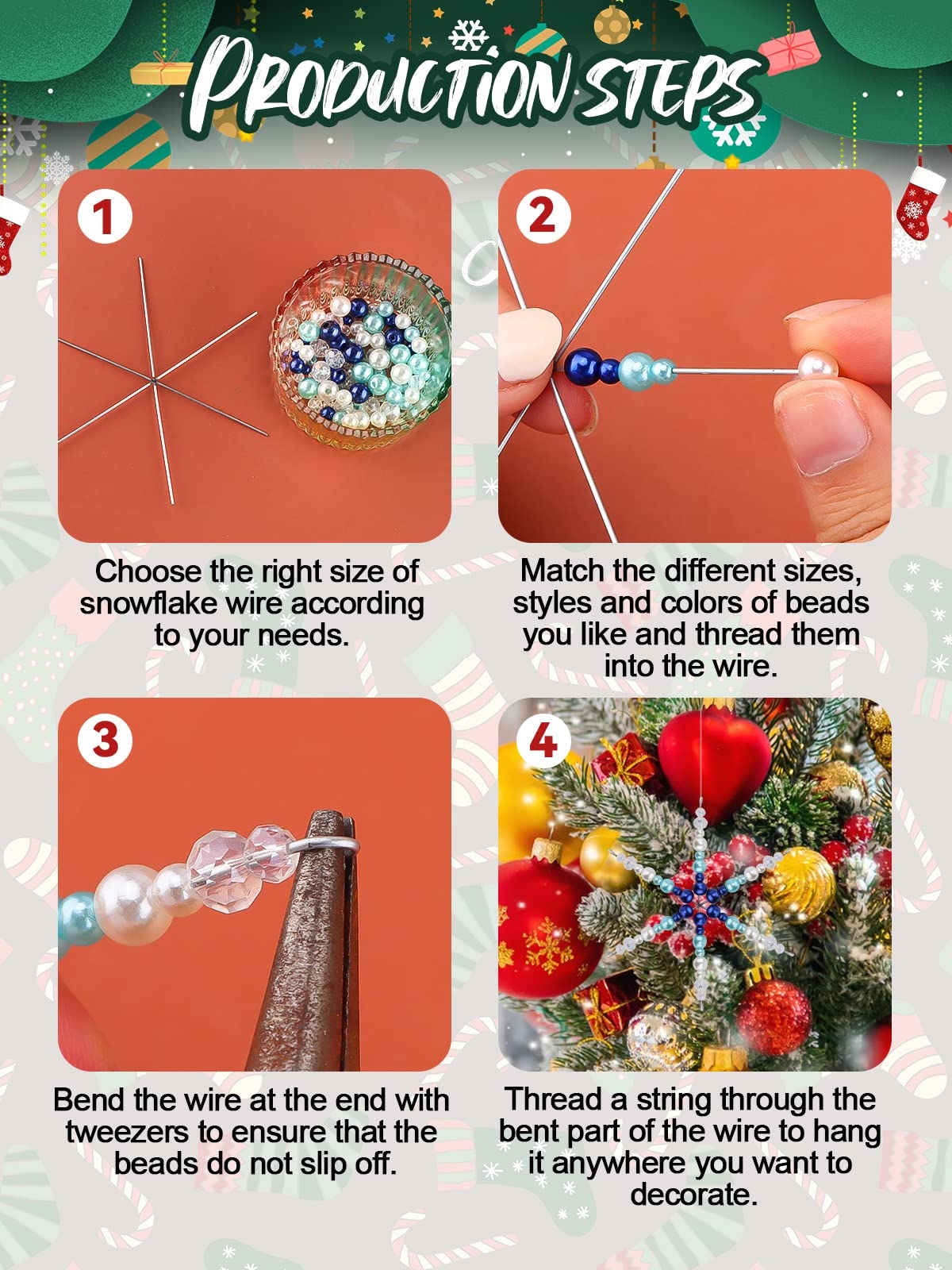 1104 St ck Christmas Snowflake Wire Forms Kalolary Xmas Metall Schneeflocke DIY Craft Blue White Pearl Charm 24 St ck Metall Schneeflocken Dr hte Mit 