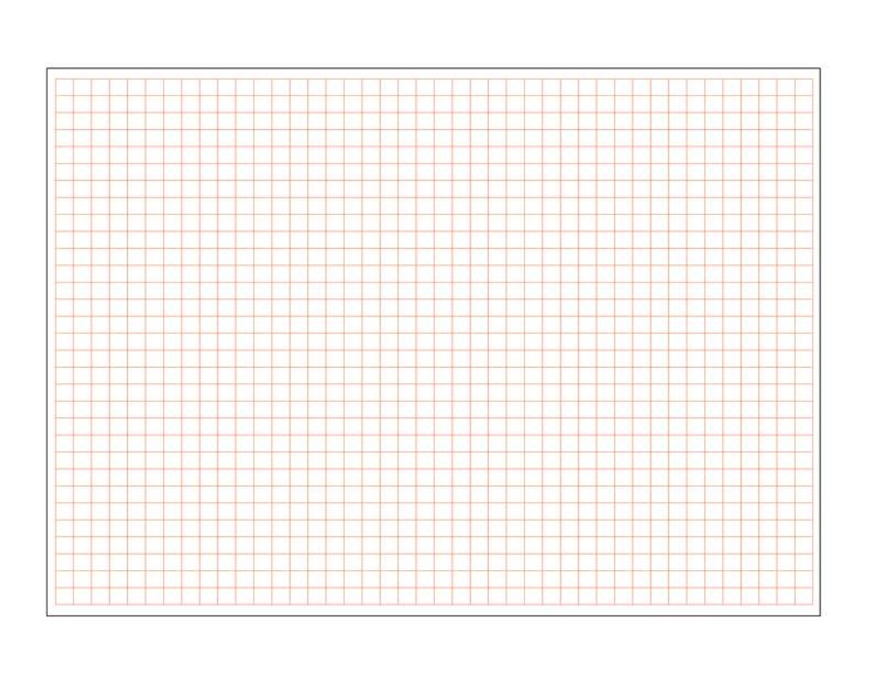 17 X 22 Graph Paper 1 2 SQ Red 25 Sheets Geyer 