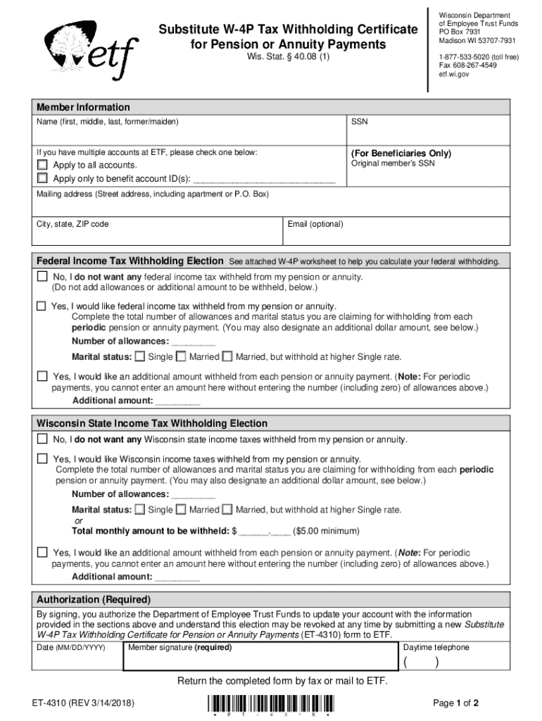 W4p Form 2016
