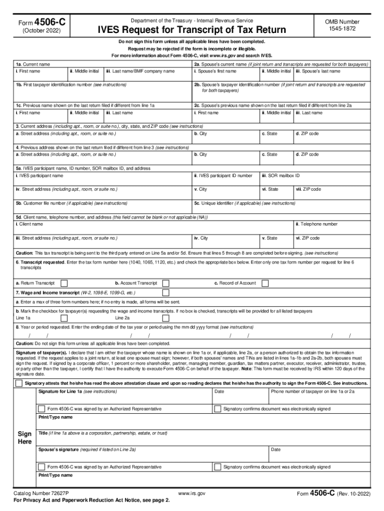 Irs Fill In Forms 2022