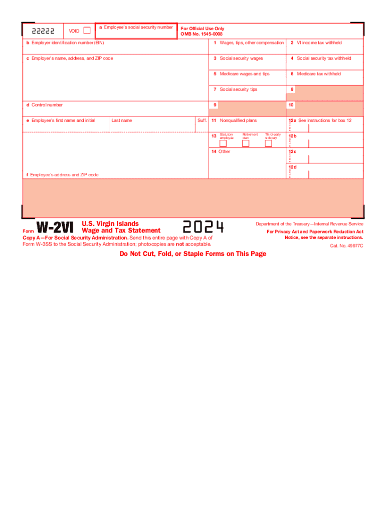 Free Printable W-2 Form 2024