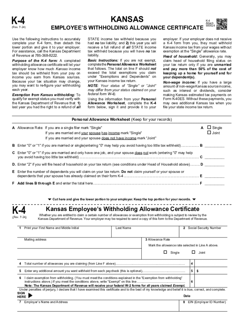 K 4 Form 2025 Printable