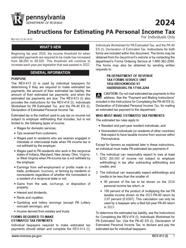 Pa 40 Tax Form 2024