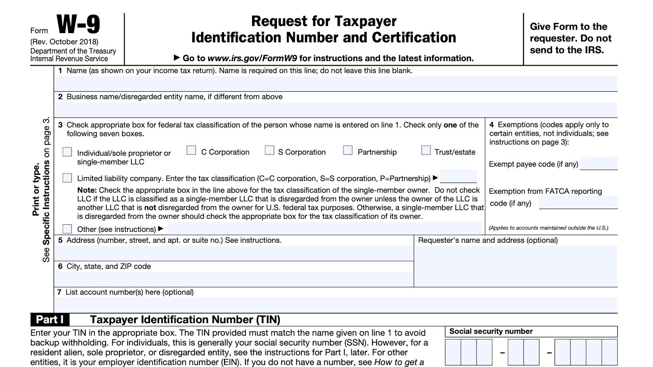 2025 Form Printable W9 Form 2025