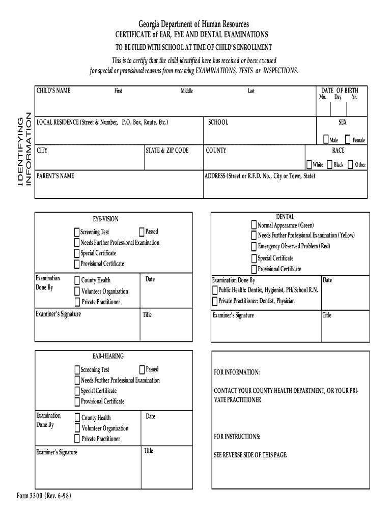 Georgia Form 3300 Printable