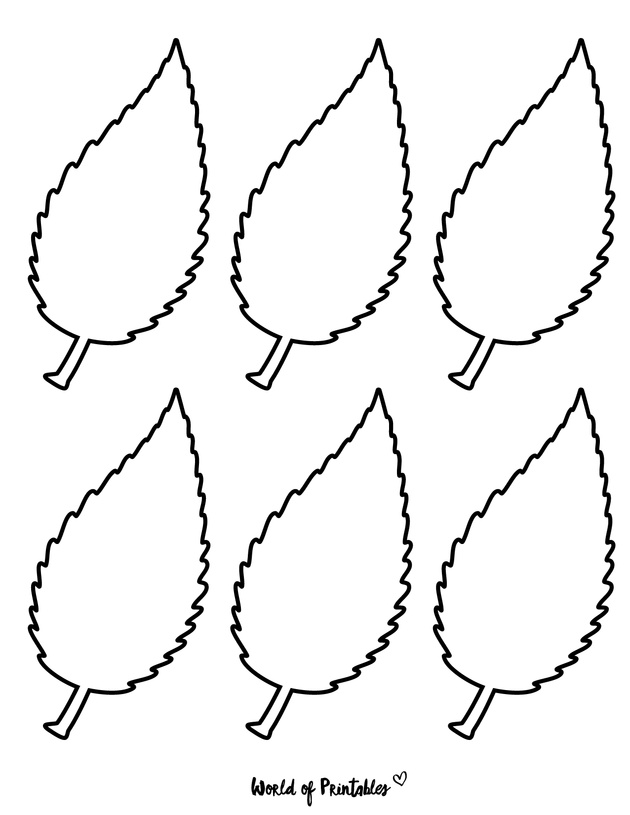 Leaf Templates Printable Free