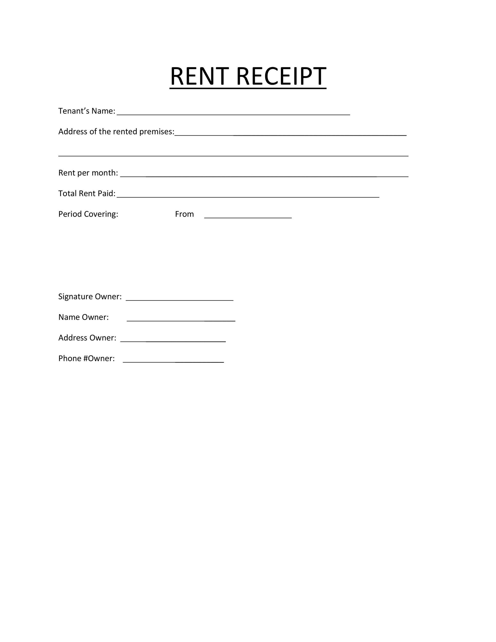 49 Printable Rent Receipts Free Templates TemplateLab 