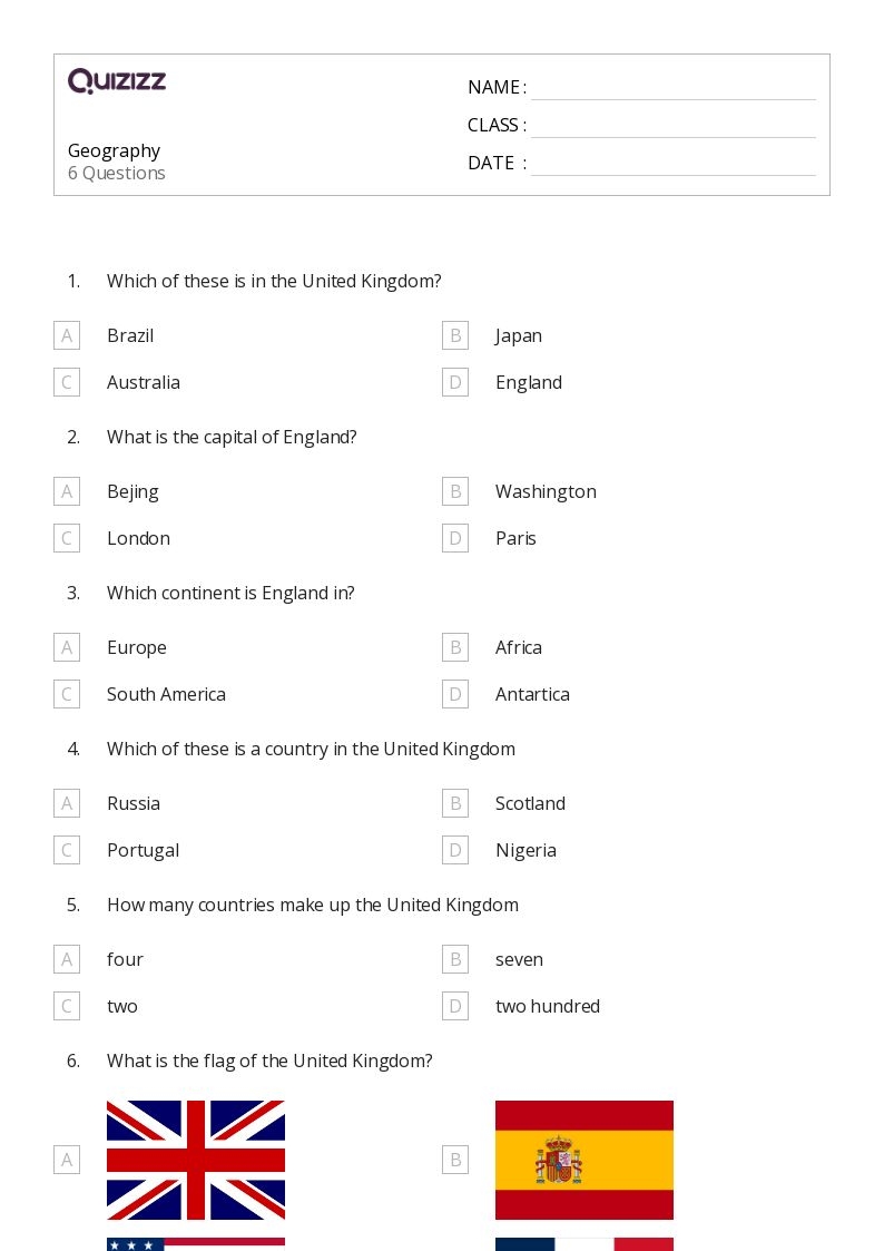 50 Geography Worksheets On Quizizz Free amp Printable
