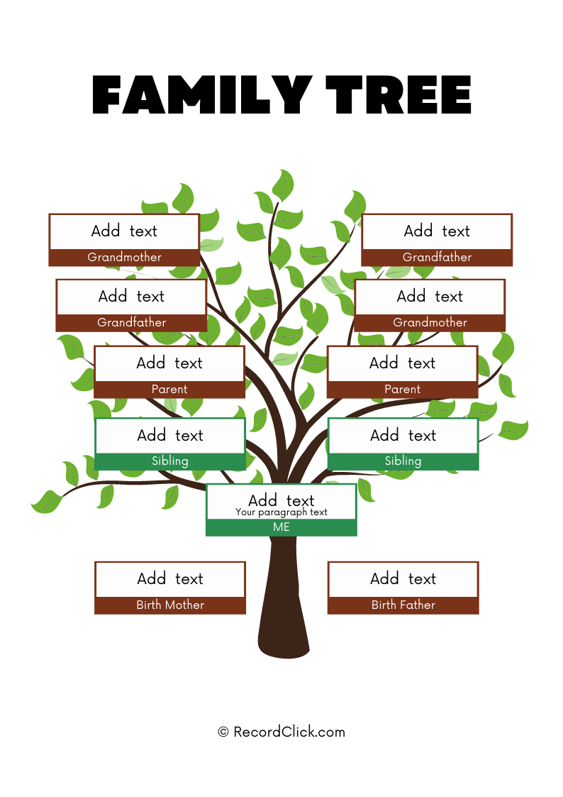 Free Family Tree Printable Template