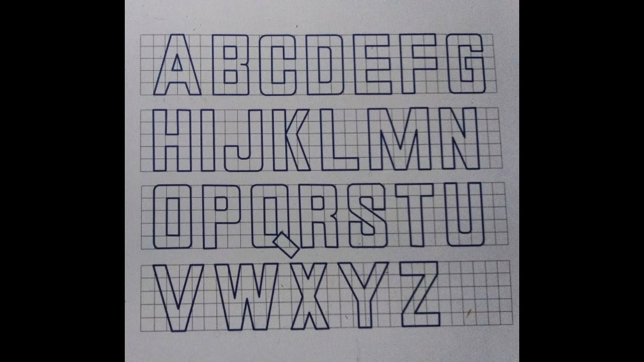 Alphabet Letters On Graph Paper
