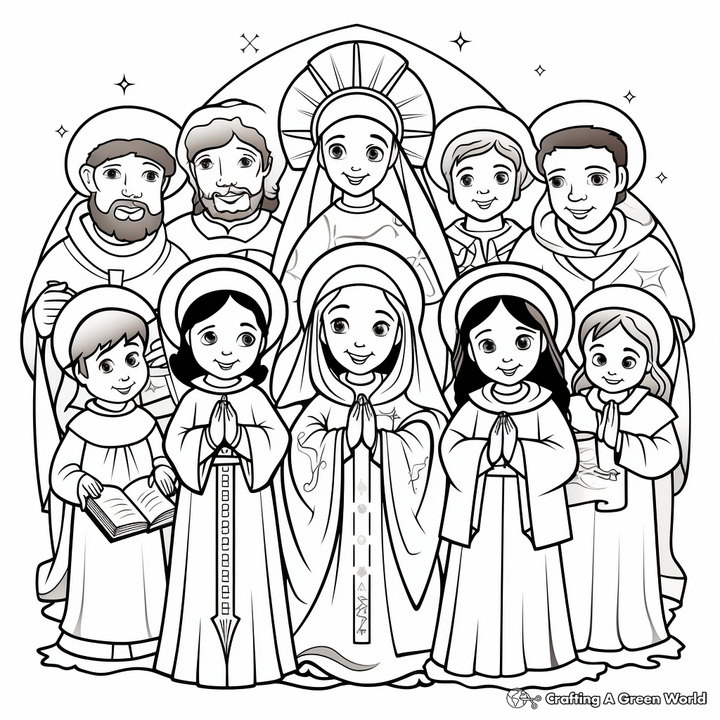 All Saints Day Coloring Pages Printable