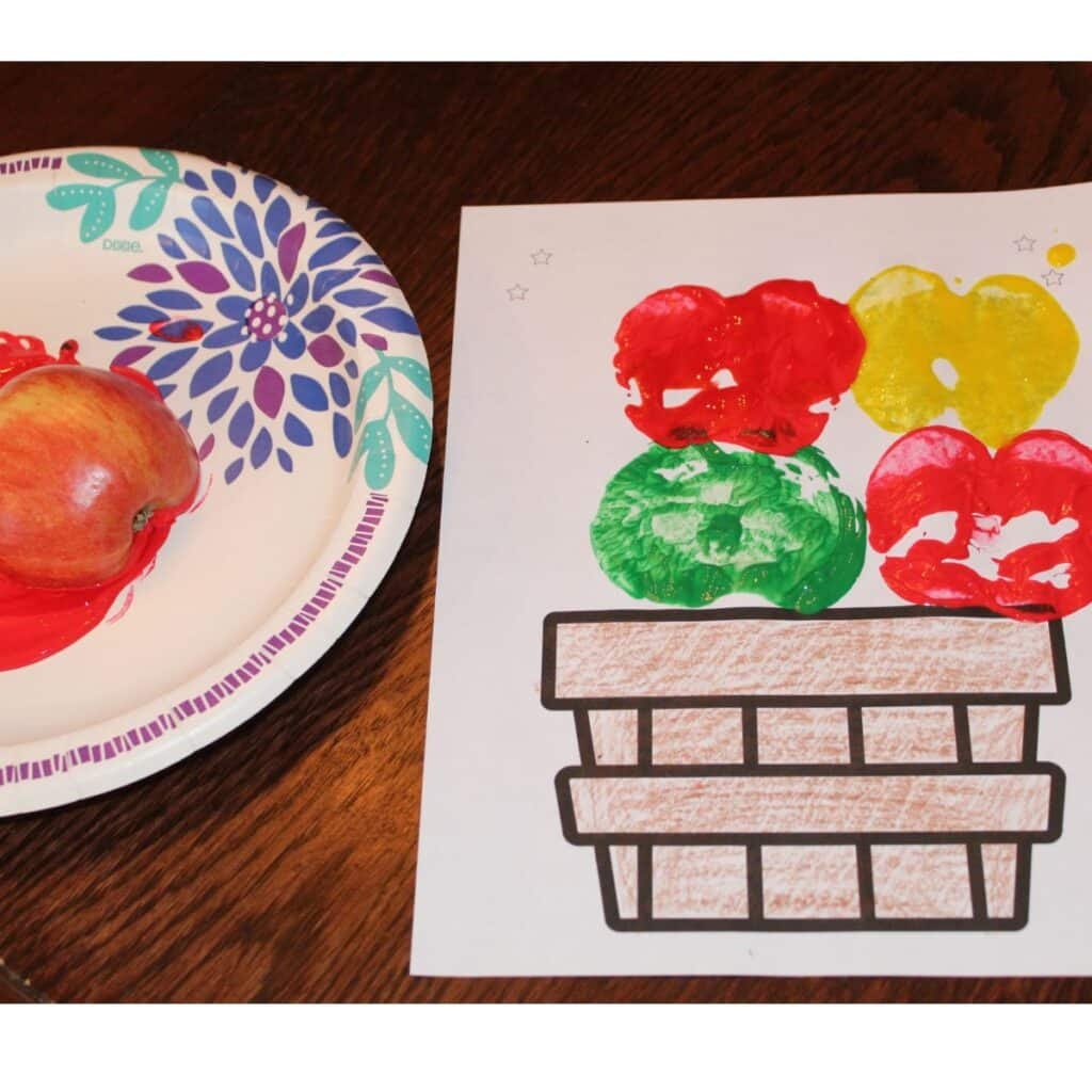 Free Printable Apple Basket Template