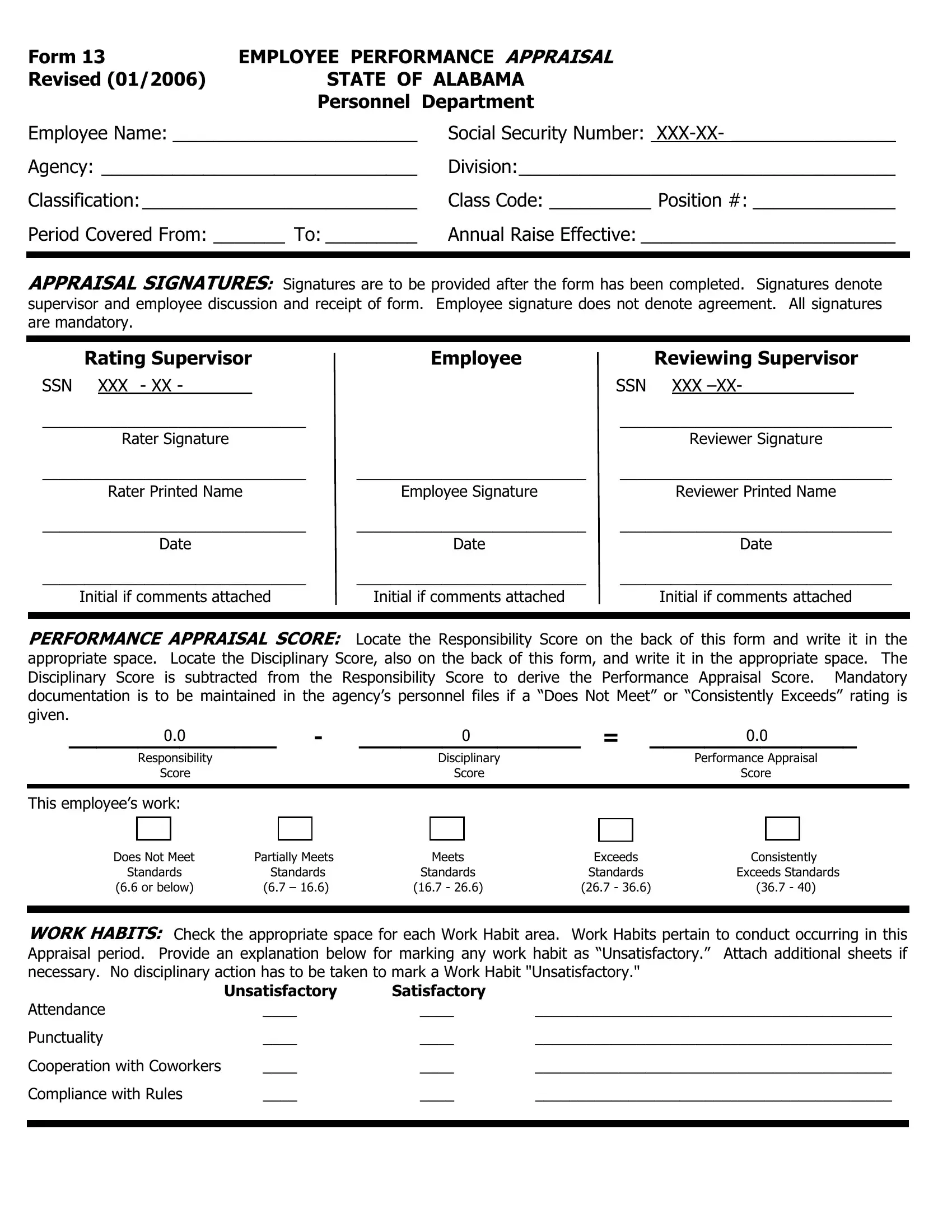 Appraisal Form 13 Fill Out Printable PDF Forms Online