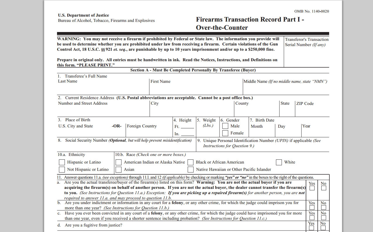 ATF Form 4473 Firearms Licensing And Consulting Group LLC