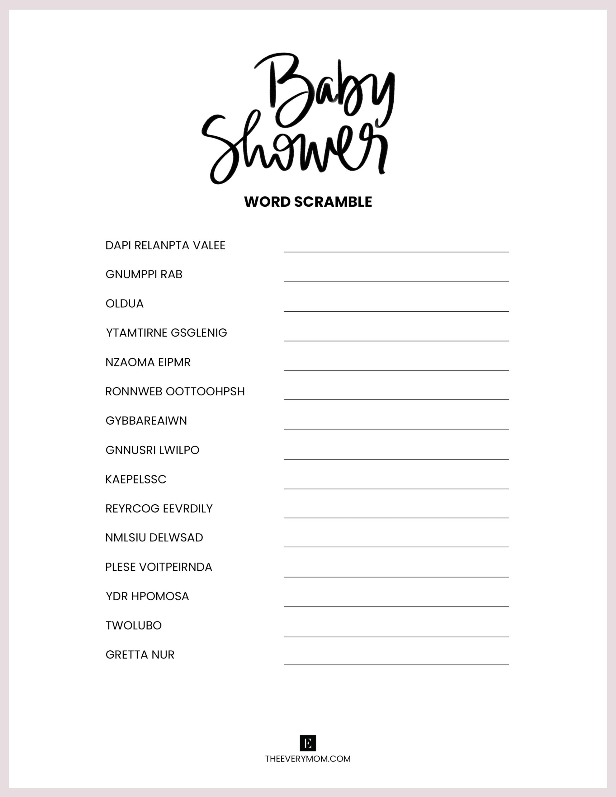 Baby Shower Games 20 Fun And Unique Baby Shower Activities