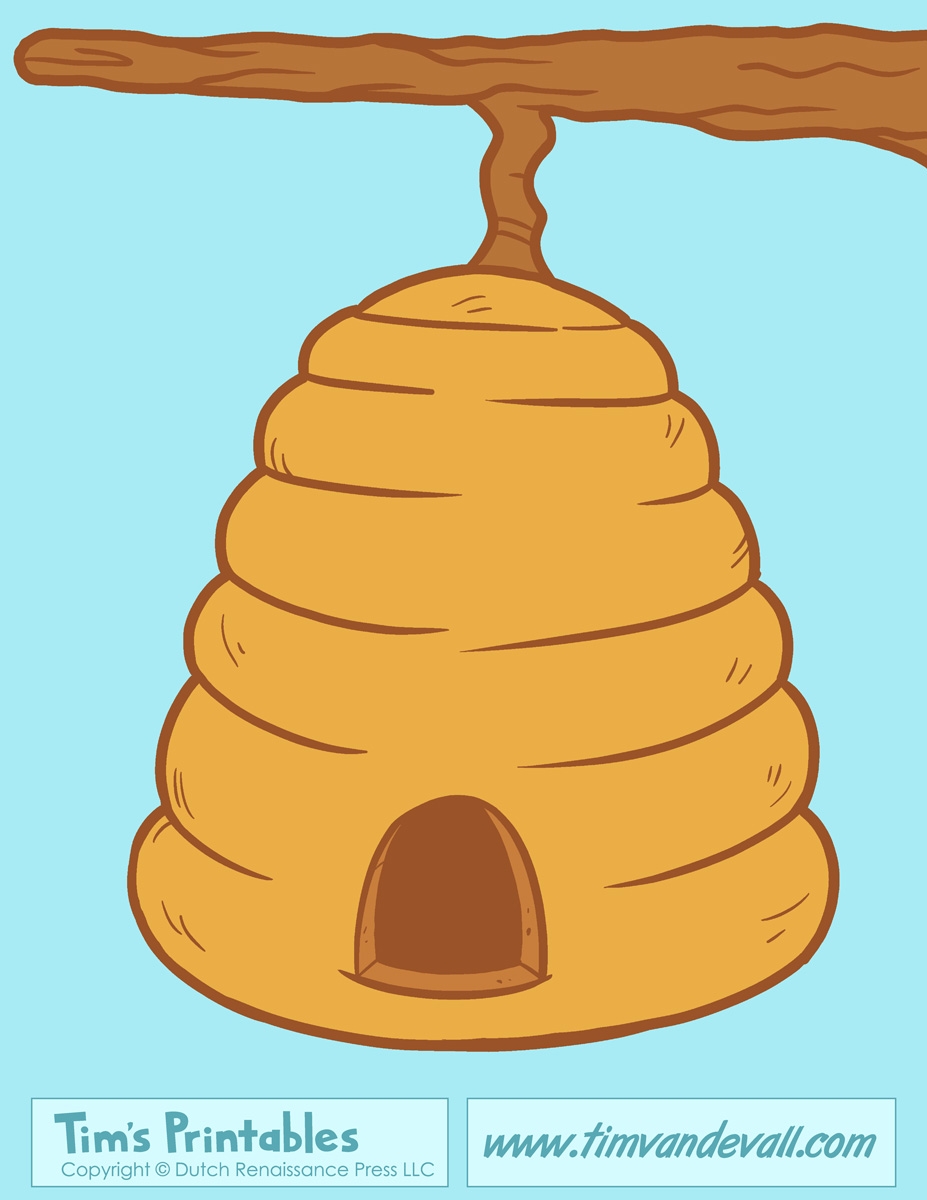 Beehive Template amp Beehive Coloring Page