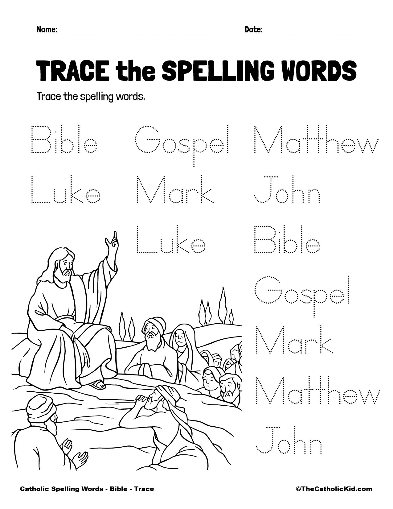 Printable Christian Worksheets