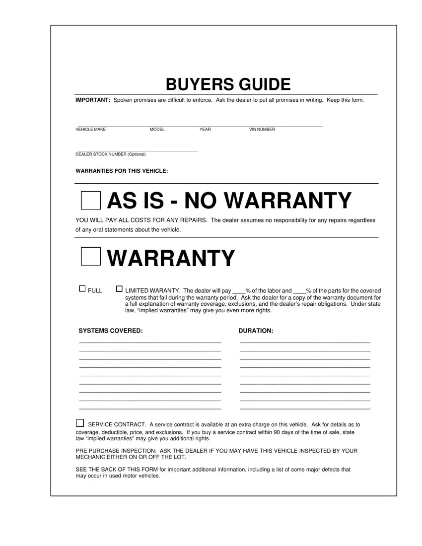 Buyers Guide Fill Out Printable PDF Forms Online