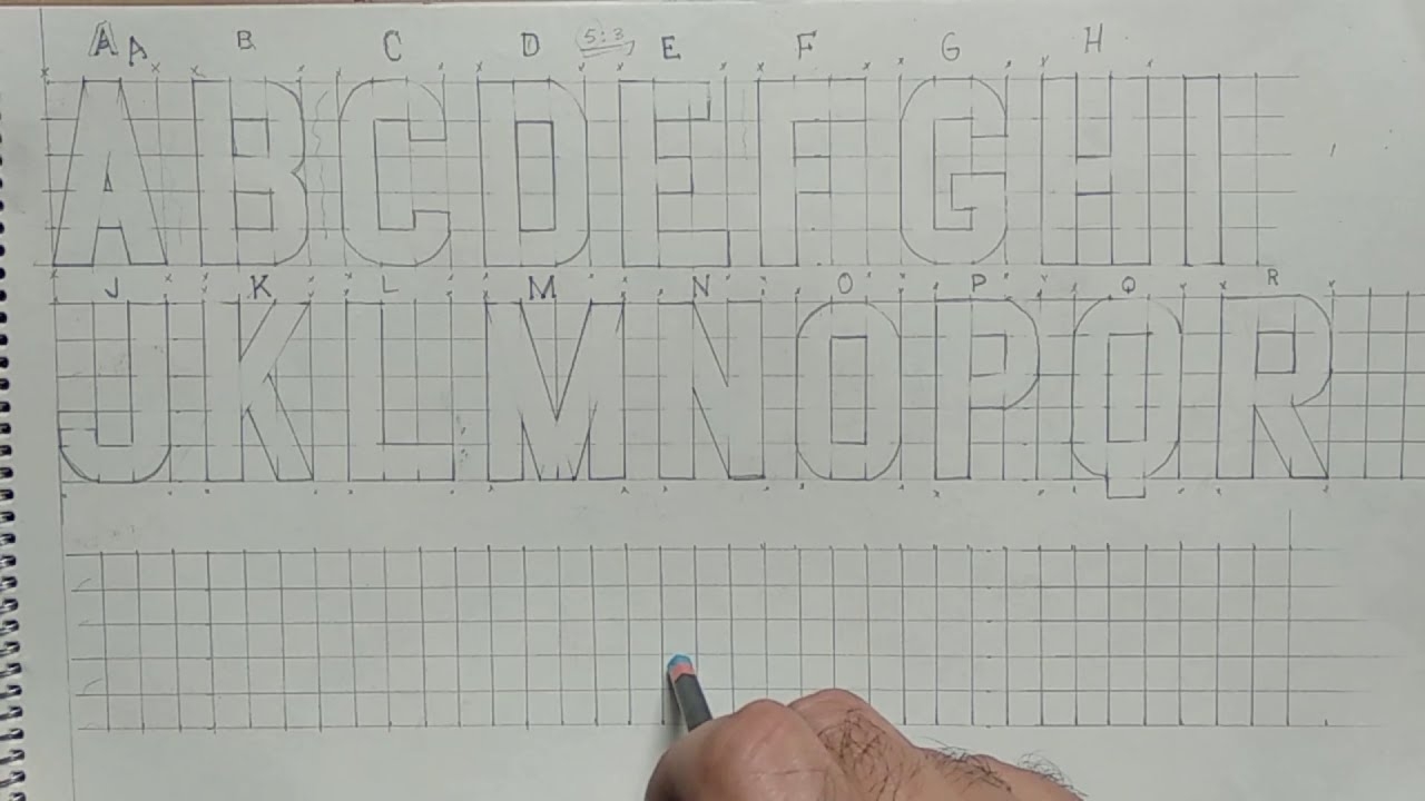 Capital Letters On Graph Paper S To Z Part 3 Art With Parvinder