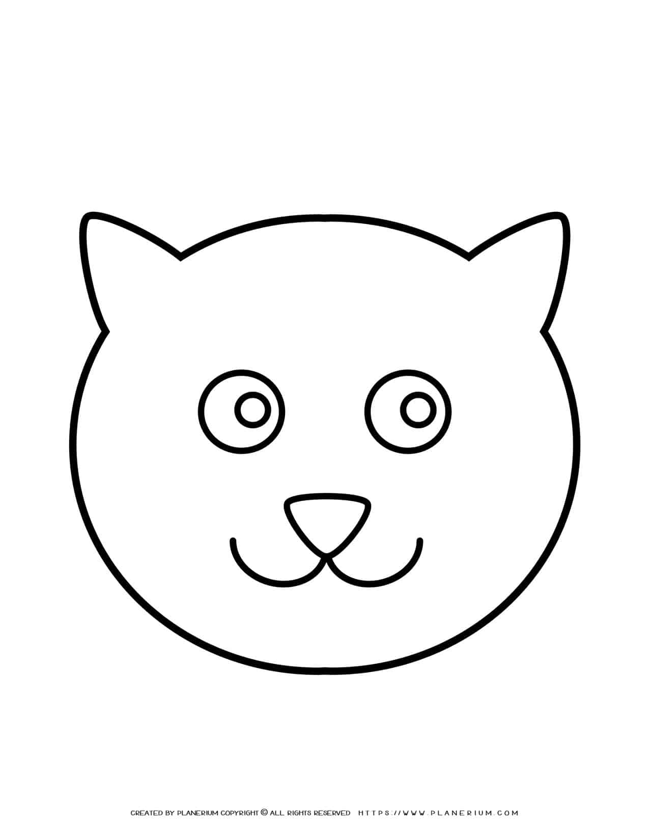 Printable Cat Face Template