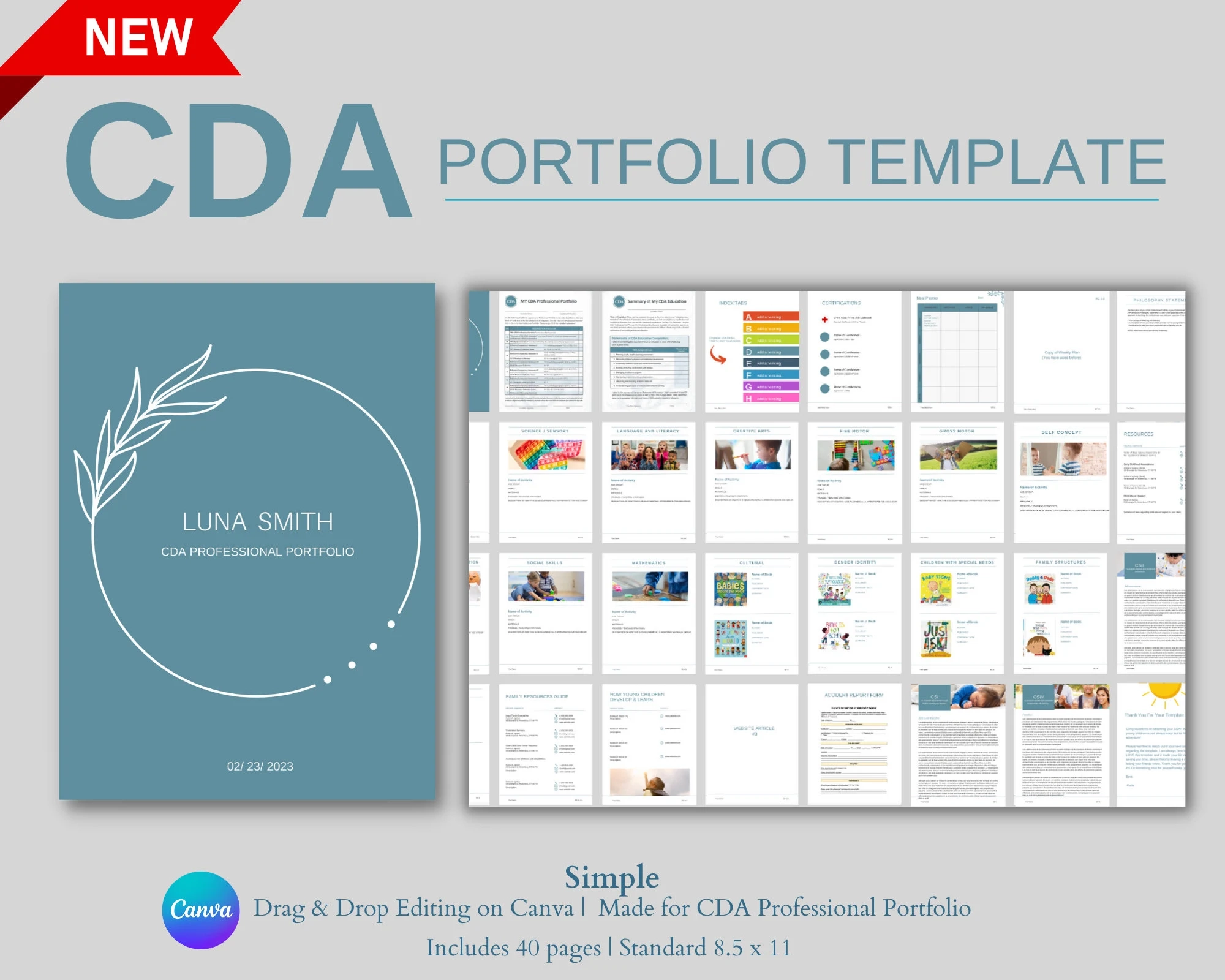 CDA Portfolio Template CDA Portfolio Teaching Portfolio Early 