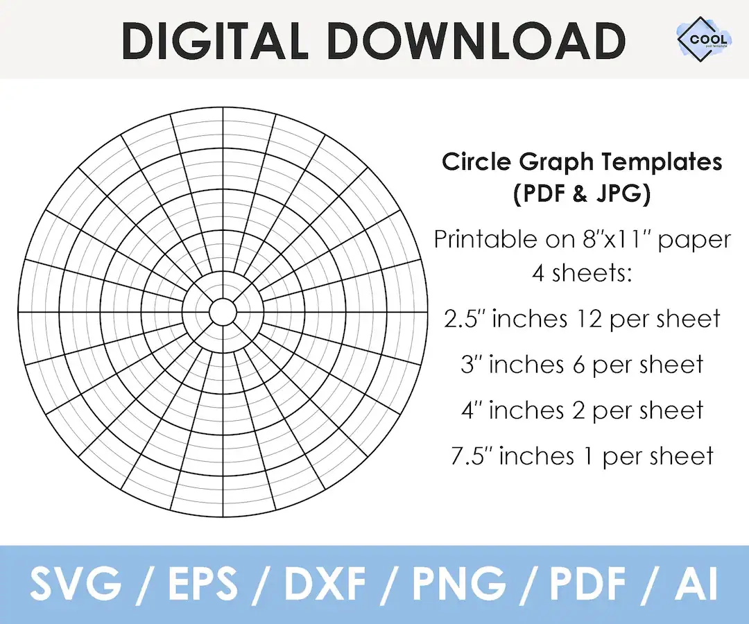 Circle Graph Template Bead Pattern Paper digital Download Etsy
