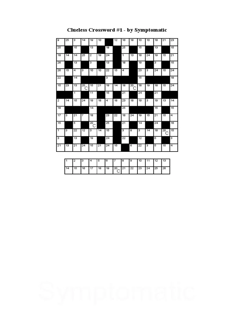 Clueless Crossword 1 By Symptomatic PDF