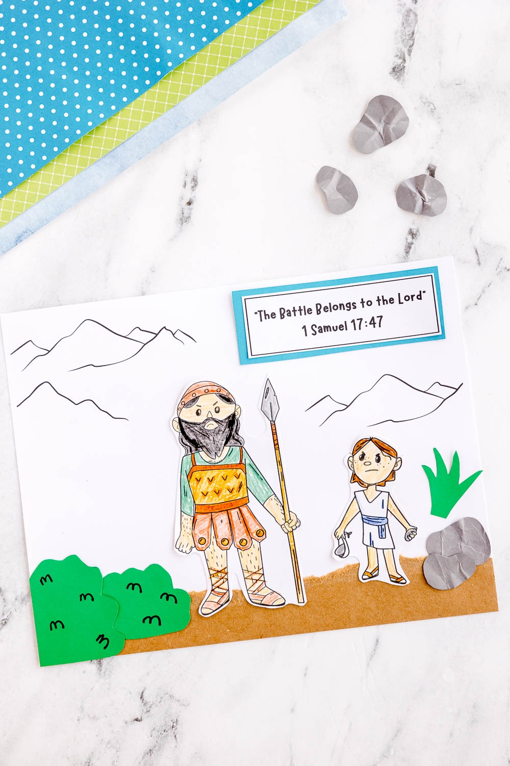 David And Goliath Bible Craft For Kids Made To Be A Momma