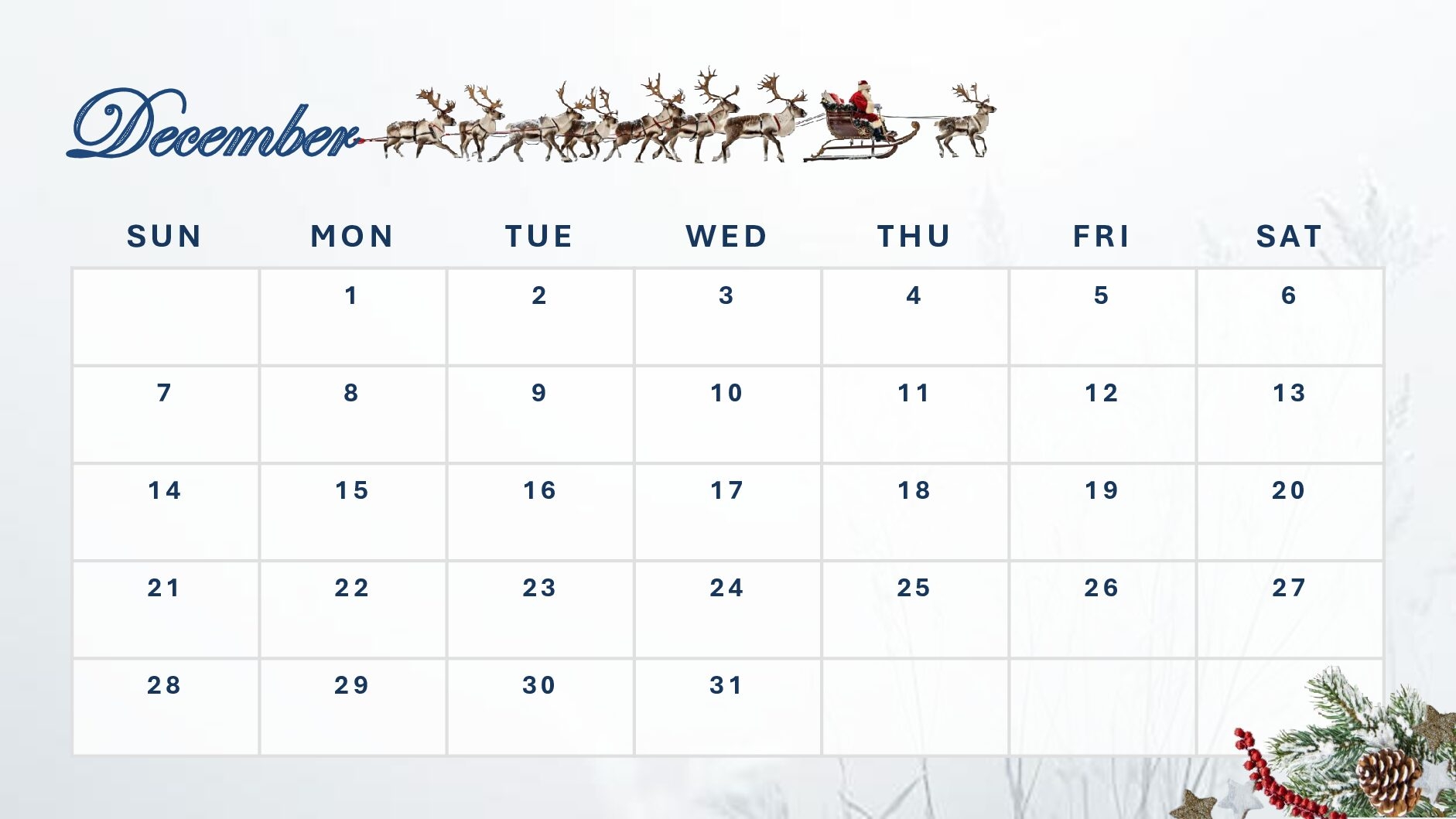 December 2025 Calendar Printable Pdf Mindfulness