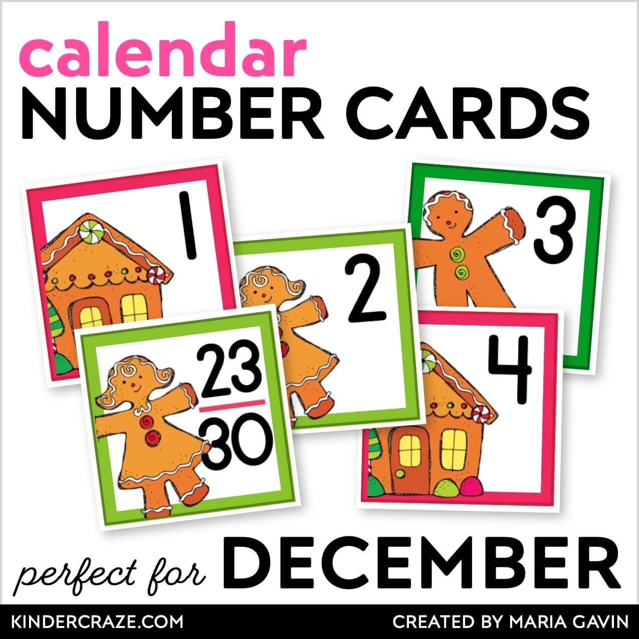 December Printable Calendar Numbers