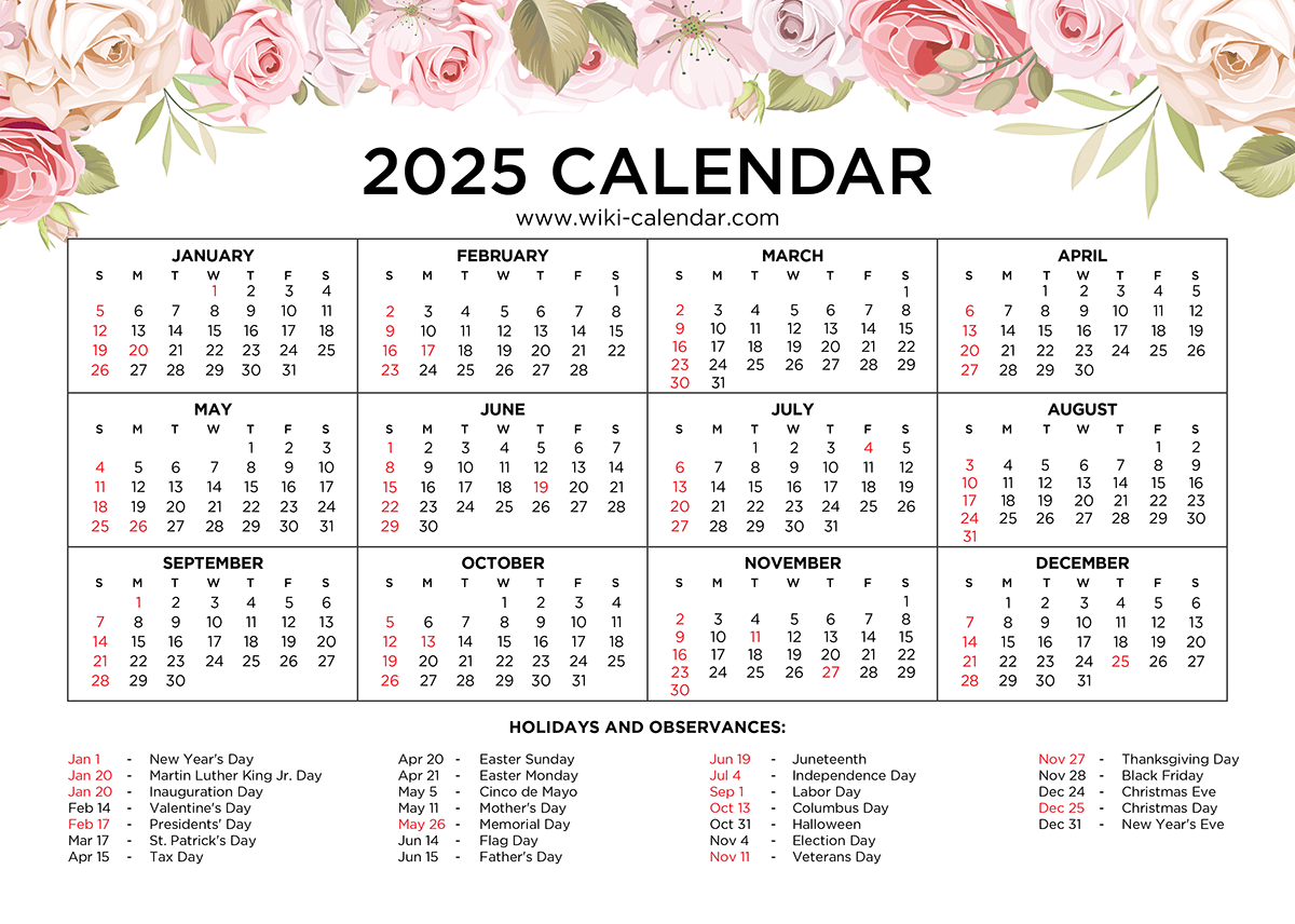 December 2025 Printable Calendar Wiki