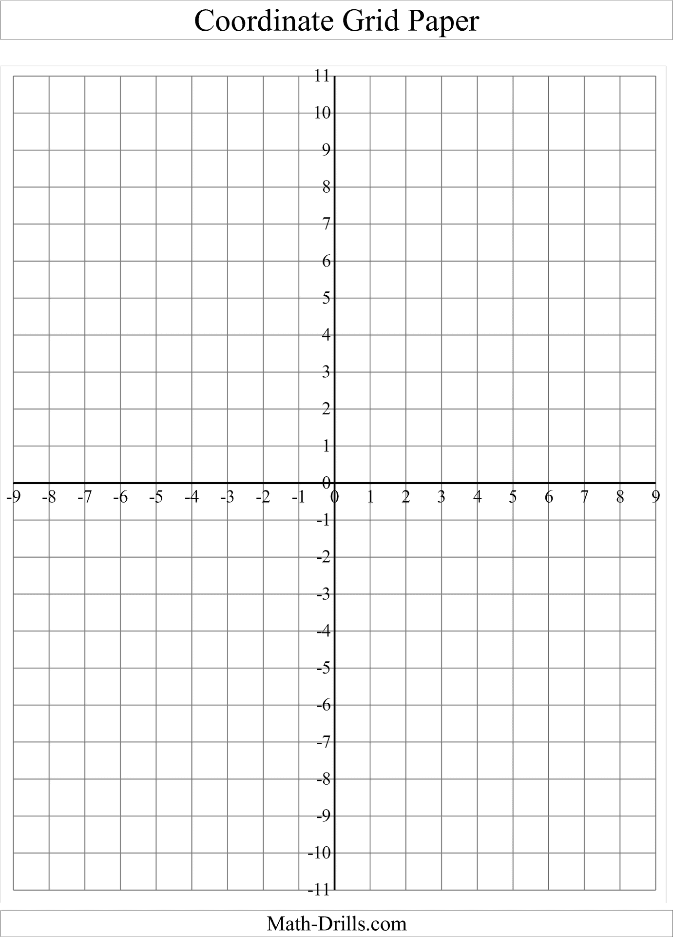 Free Printable Coordinate Graph Paper