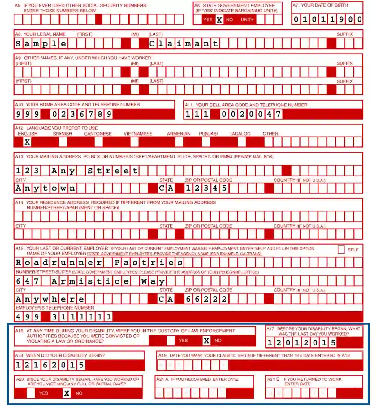 De 2501 Form Blank