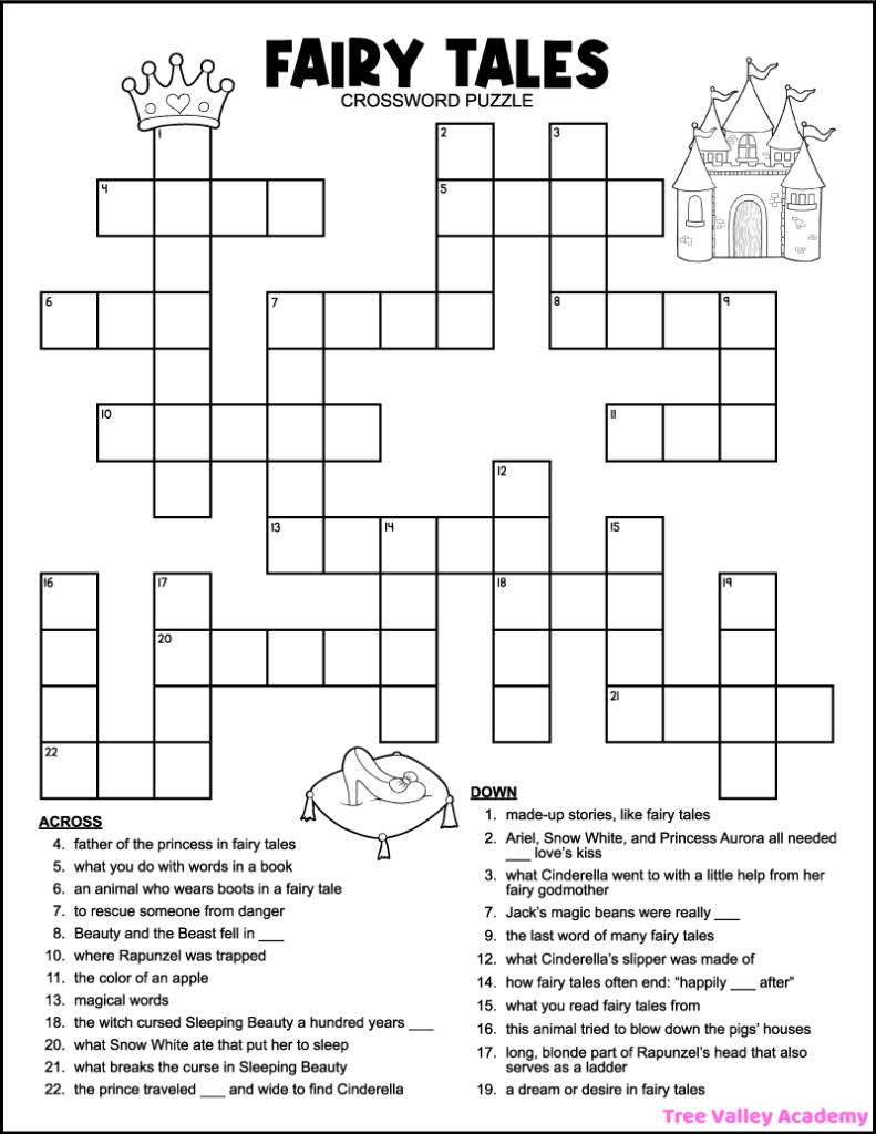 Crossword Puzzles Printable 4th Grade
