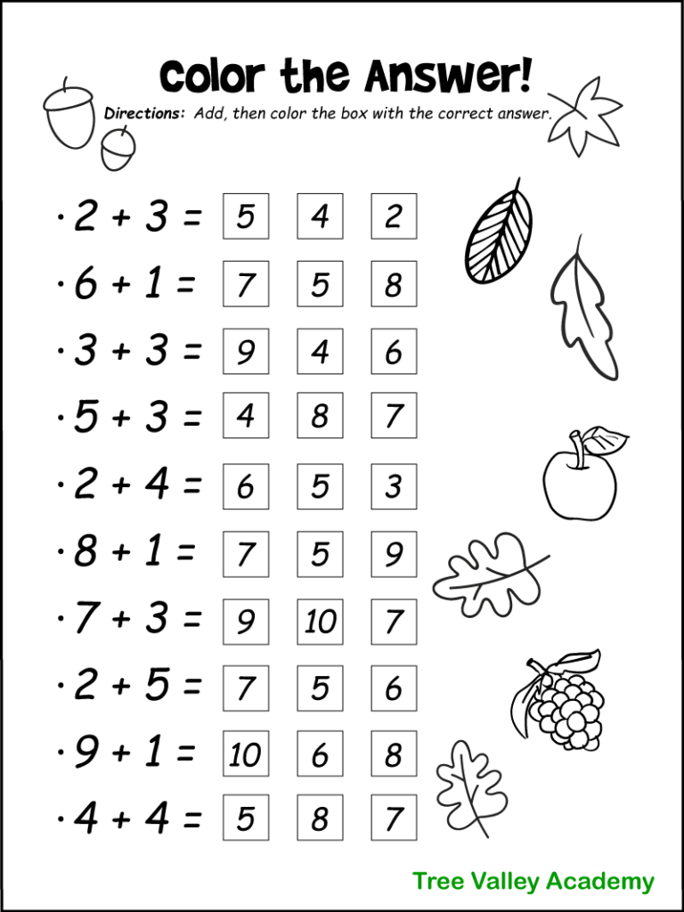 Free Printable 7 Years Old Maths Worksheet
