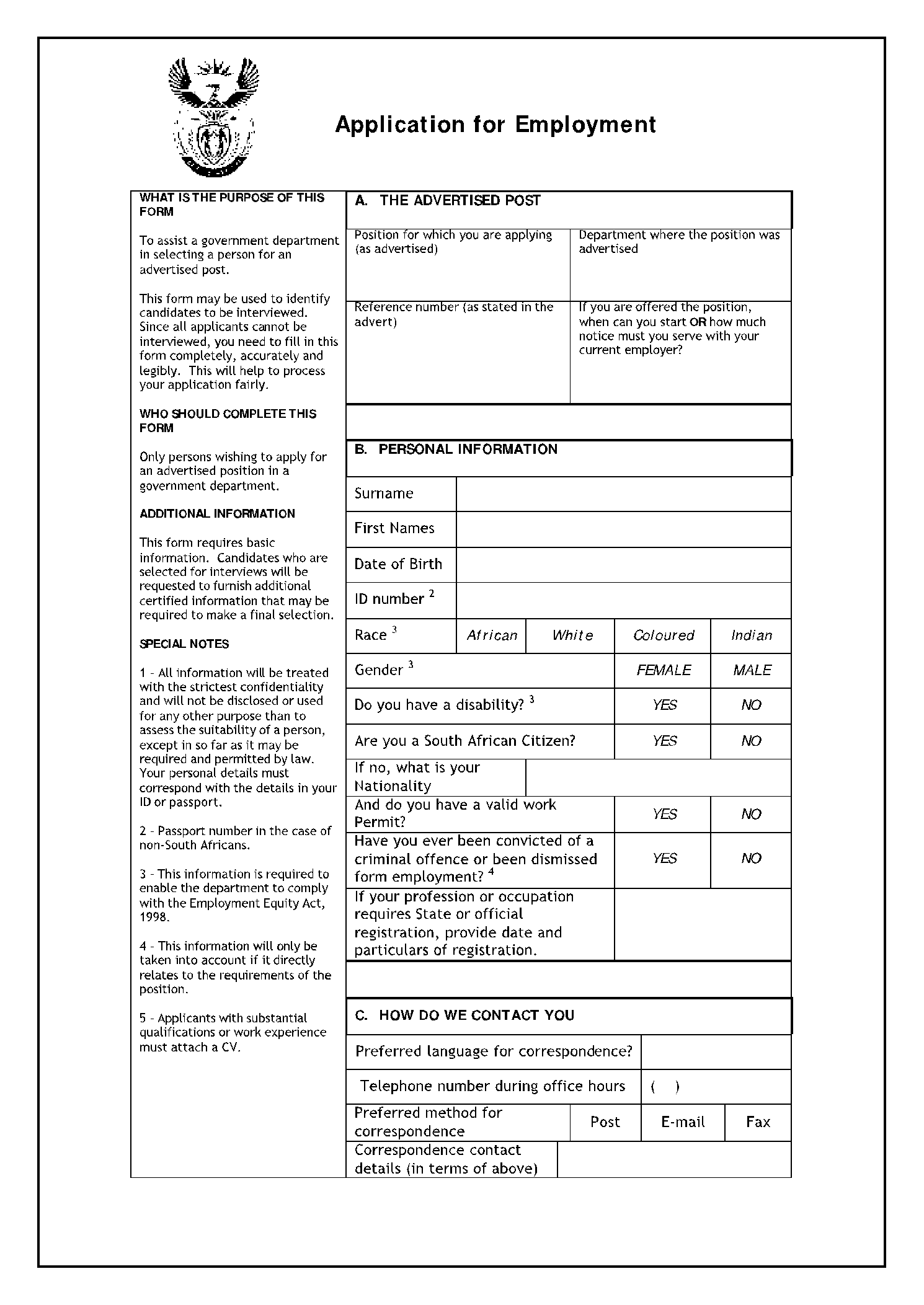 New Z83 Form 2020 Fillable