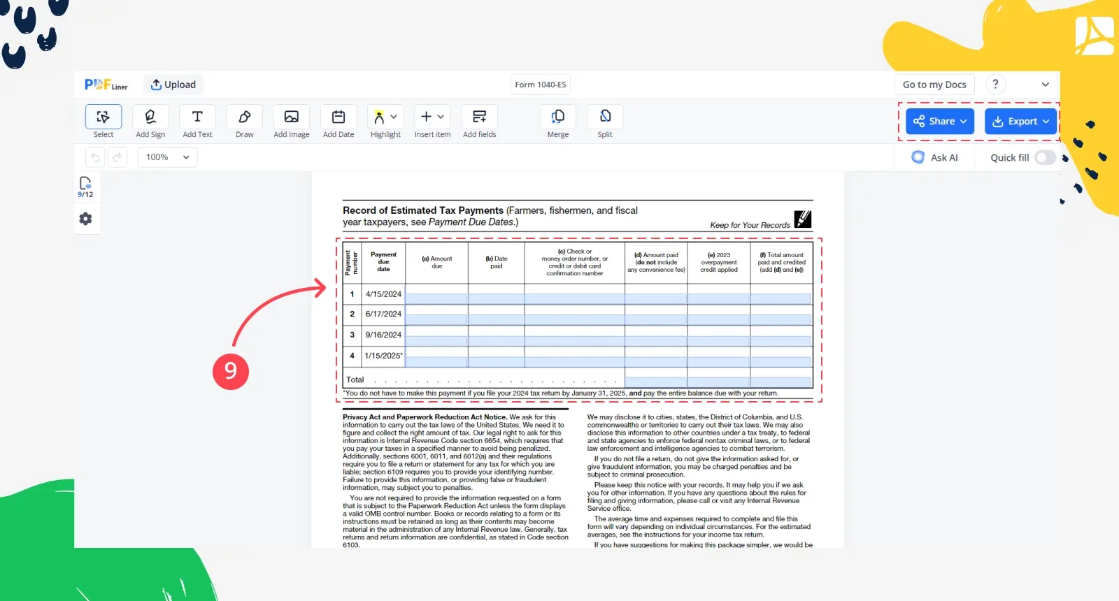 2025 Form 1040-Es Payment Voucher 1