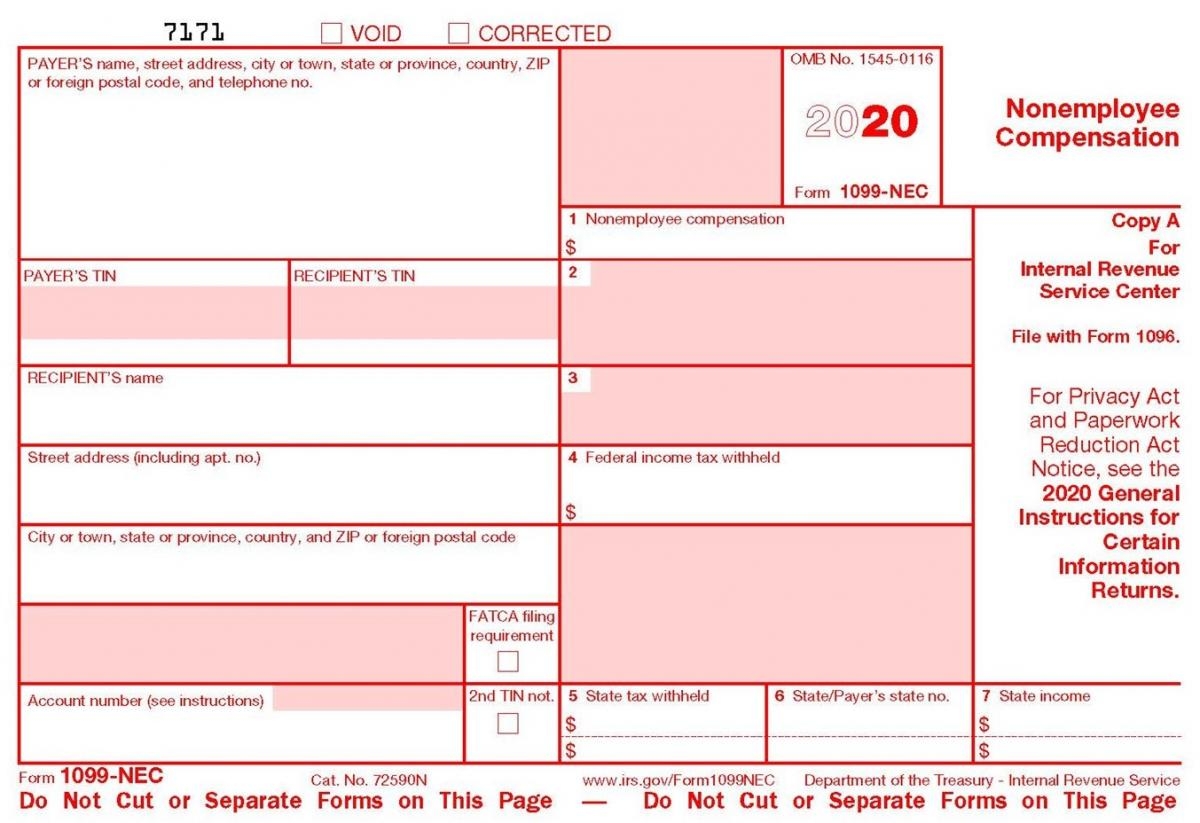 Irs Form Nec 1099