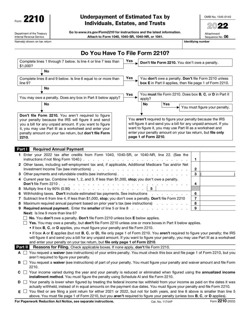 Tax Form For 2022 Taxes
