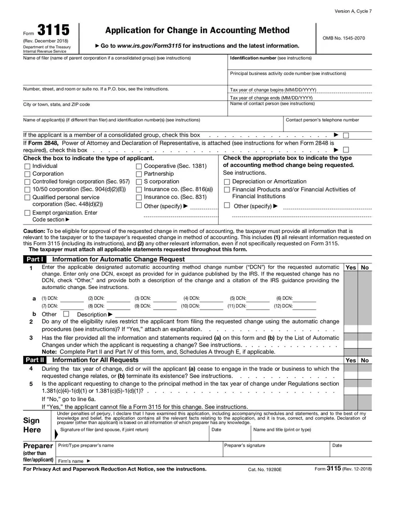 Form 3115 Fill And Sign Online With Lumin