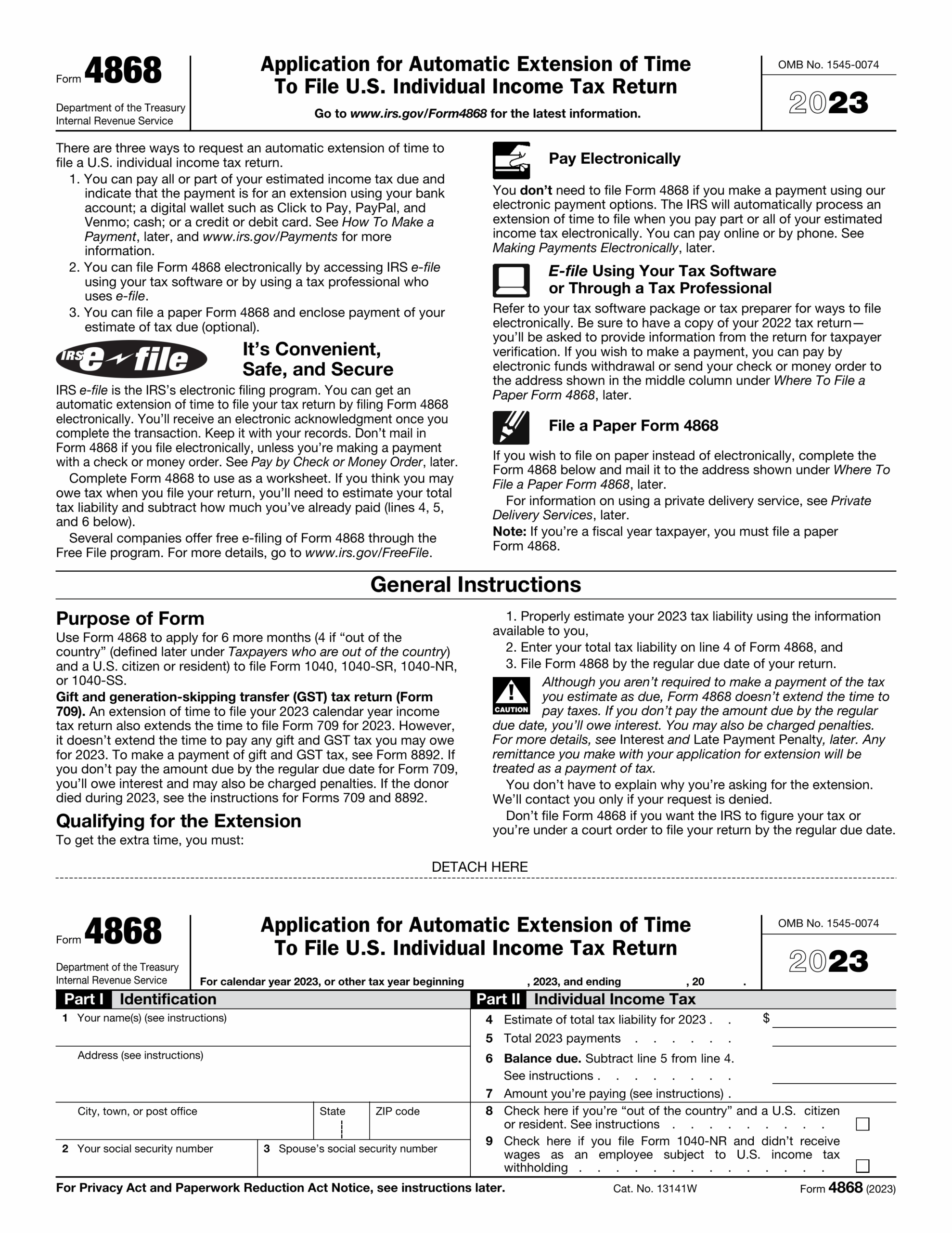 Form 4868 2024 2025 Fill Edit Download Forms PDF Guru