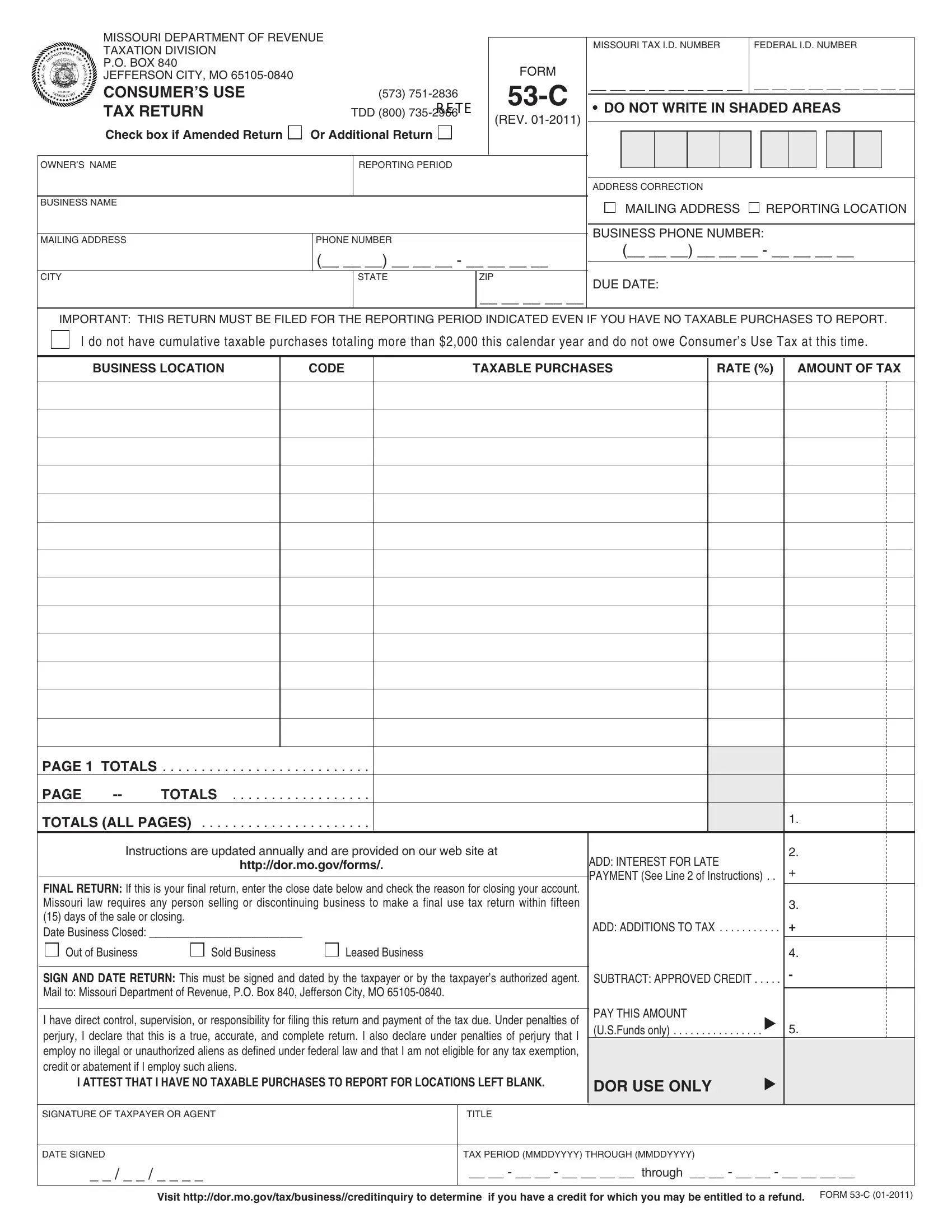 Form 53 C Fill Out Printable PDF Forms Online