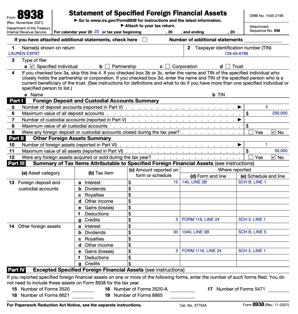 Form 8938 Filing Requirements amp Foreign Asset Reporting