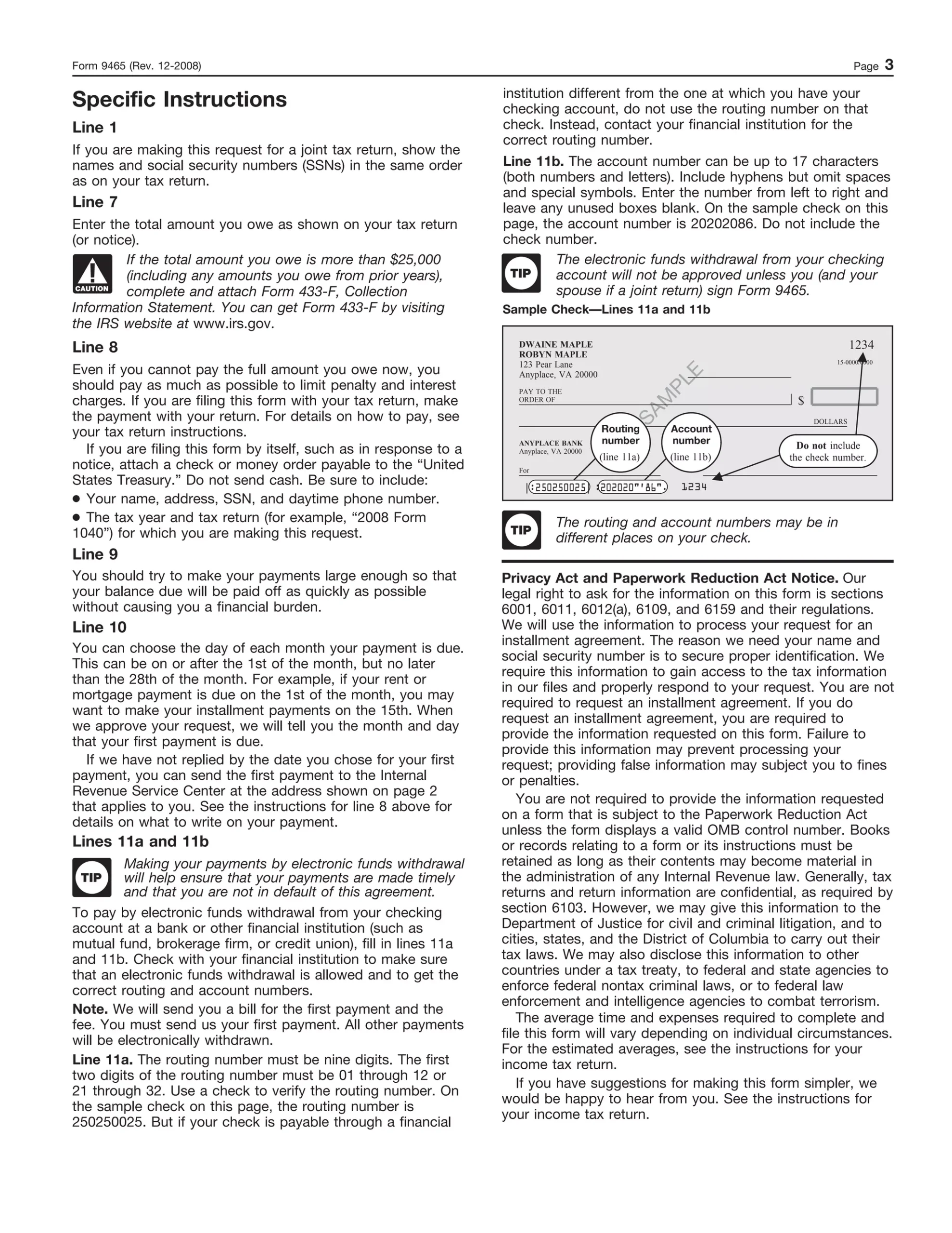 Irs Form 9465 Installment Agreement Request