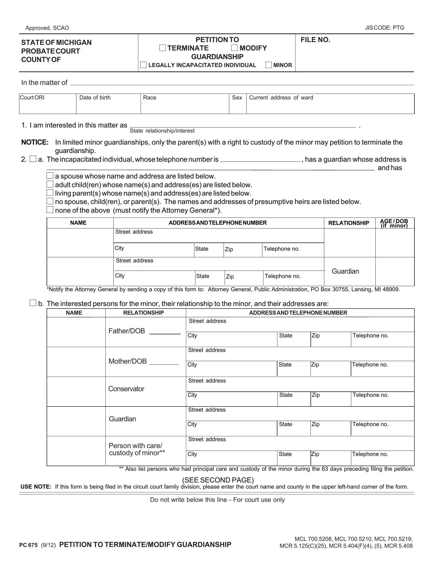 Form Pc 675 Fill Out Printable PDF Forms Online