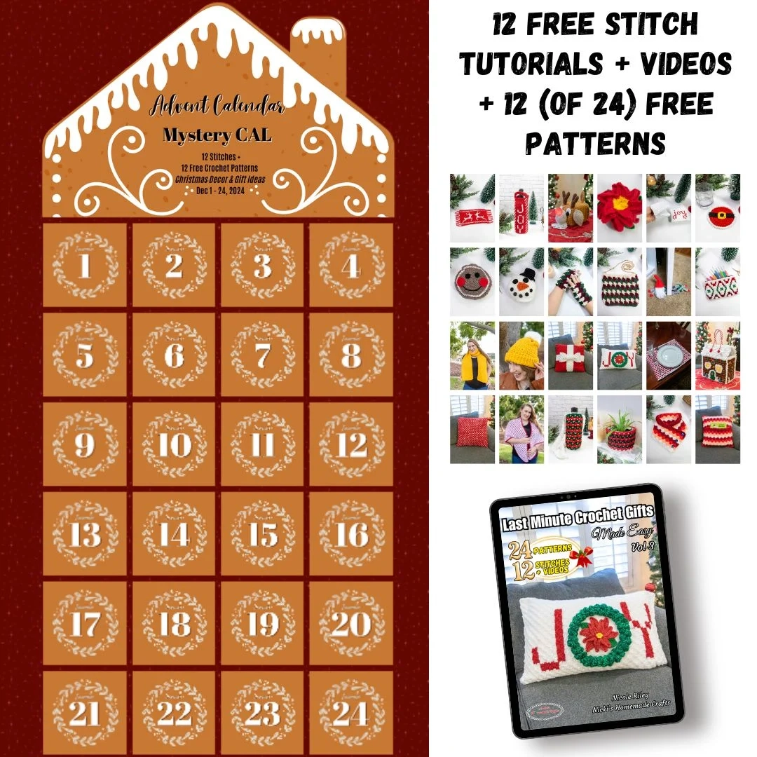 Free Xmas Printable Crochet December Calendar