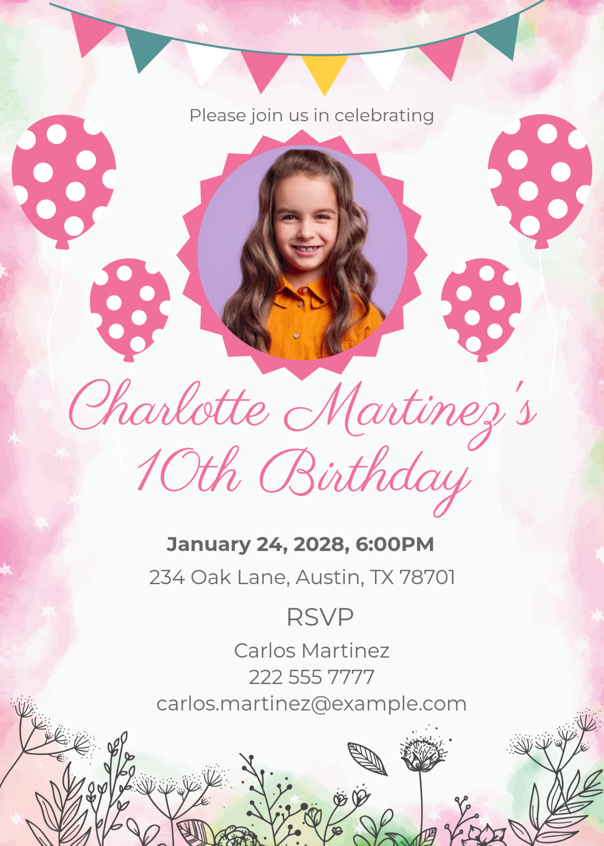 Birthday Invitation Templates Free Printable