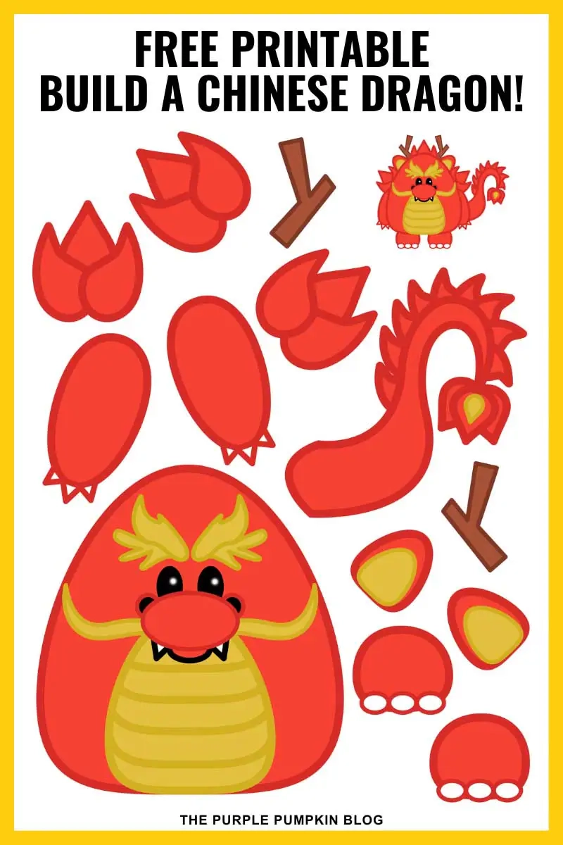 Free Printable Dragon Craft Template